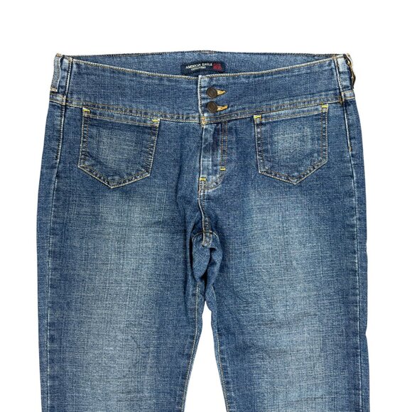 Women's AMERICAN EAGLE Five-Pocket Low-Rise Bootcut Jeans- Size 12 - Picture 3 of 14
